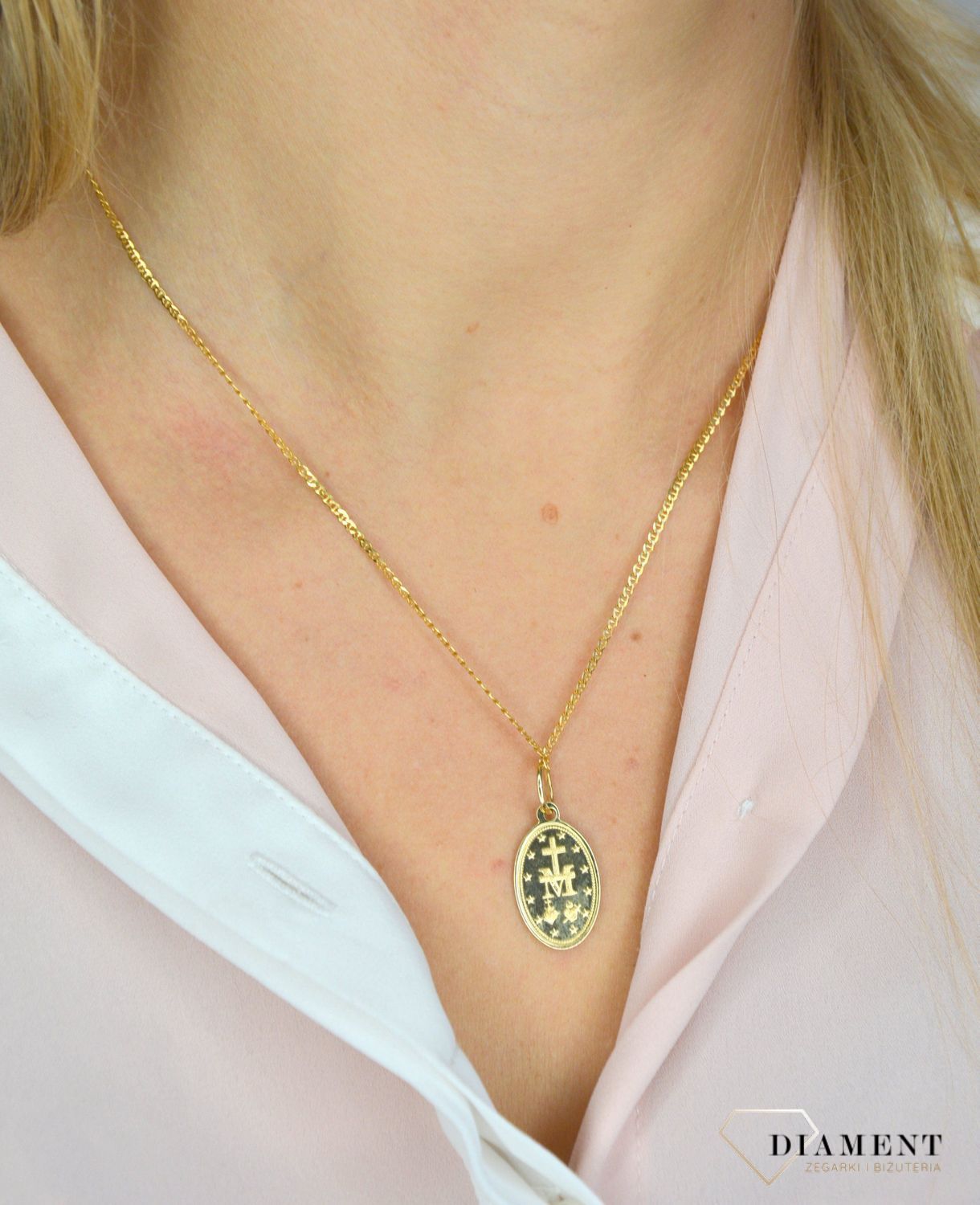 Zawieszka złoty 585 wisorek 'Medalik cudowny' ZA 5611 585.jpg